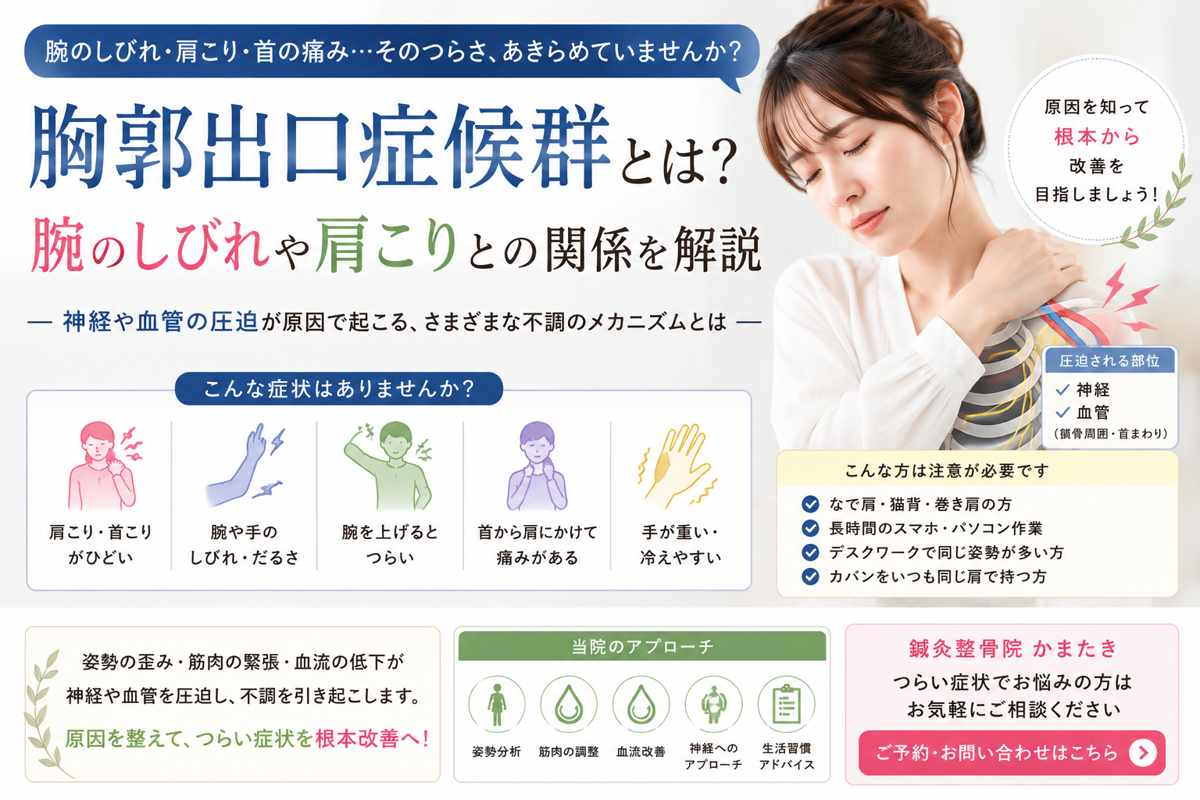 胸郭出口症候群とは？腕のしびれや肩こりとの関係を解説