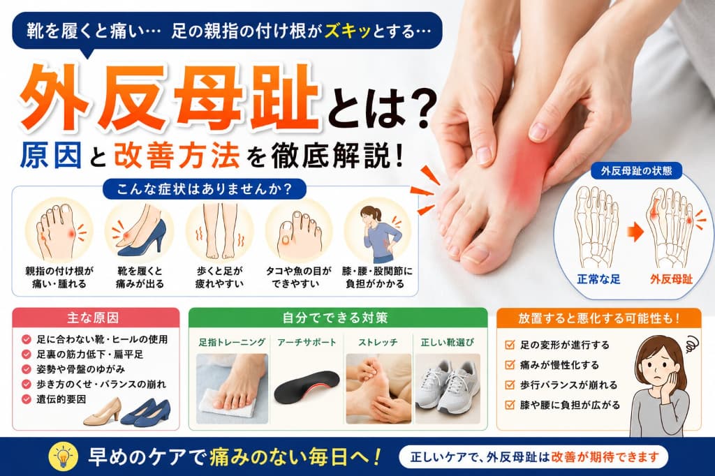 外反母趾とは？足の親指が痛い原因と悪化を防ぐ方法を解説