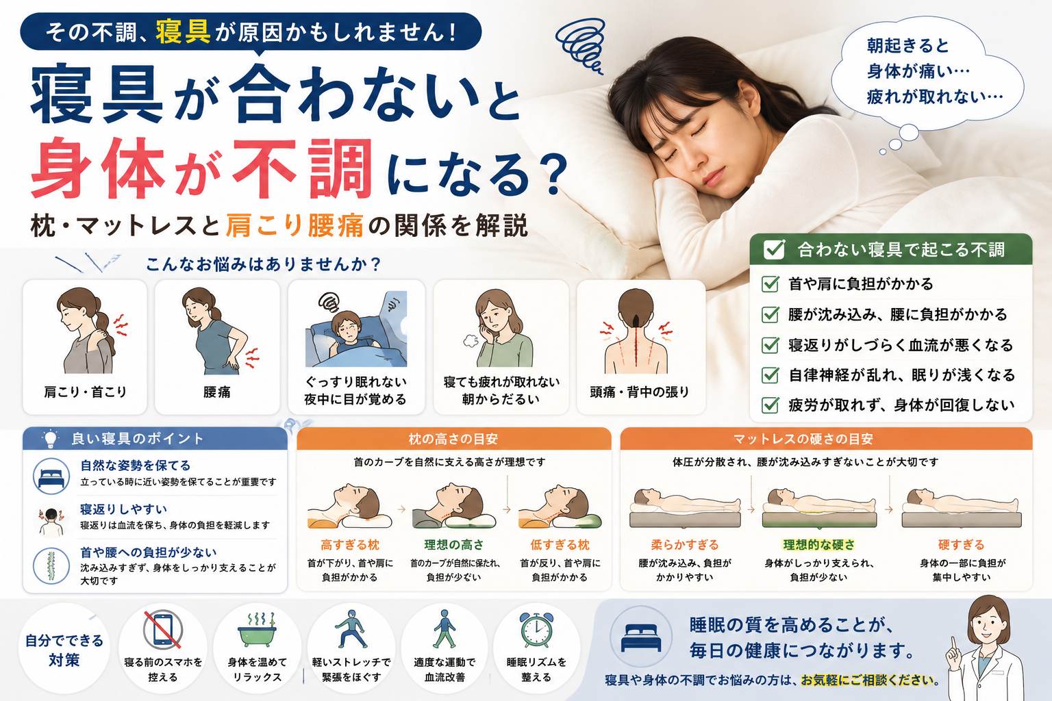 睡眠不足が続くと起こる身体への影響について