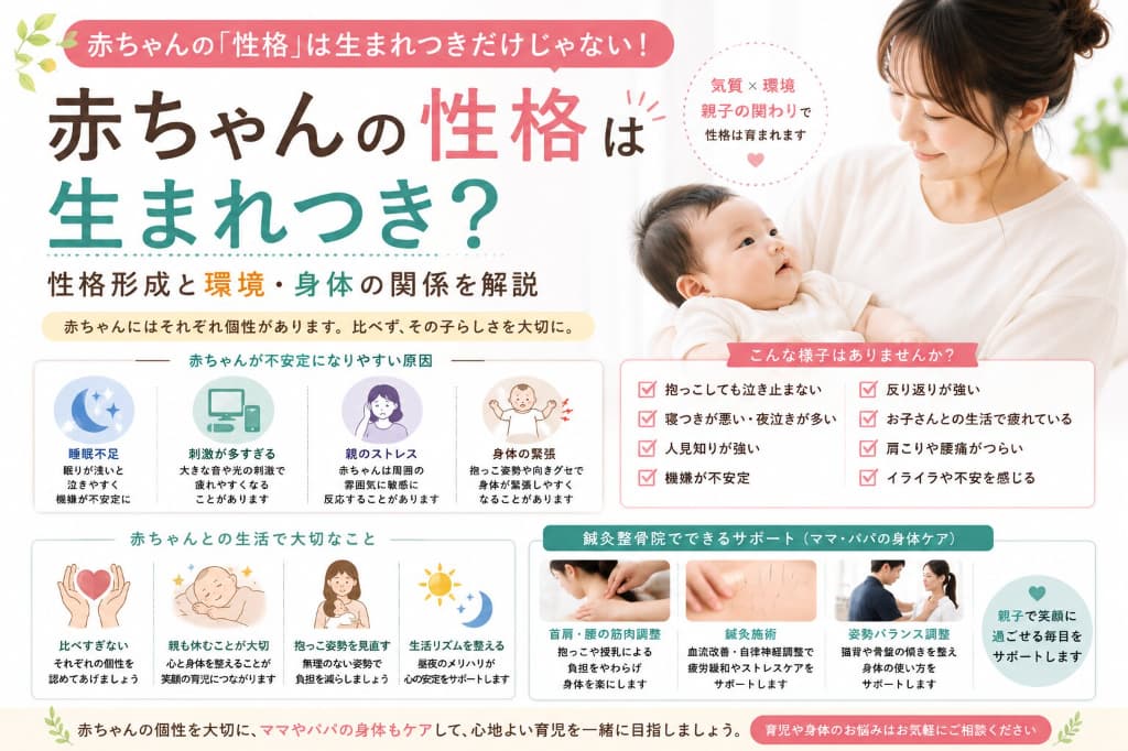 赤ちゃんの性格は生まれつき？｜性格形成と環境・身体の関係を解説